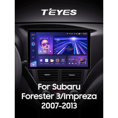 Штатна магнітола Teyes CC3 6+128 Gb Subaru Forester 3 SH 2007-2013 For Subaru Impreza GH GE 2007-2011 13" 2k