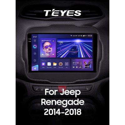 Штатна магнітола Teyes CC3 6+128 Gb з коловим оглядом 360° Jeep Renegade 2014-2018 9" 2k