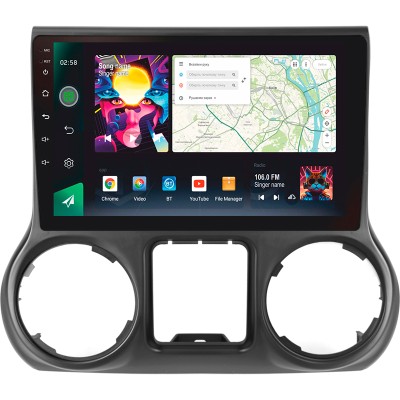 Штатна магнітола SIGMA PRO 10464 ANDROID 10 4+64 Gb 4G DSP Jeep Wrangler 3 JK 2010-2017 (L14) 10" (L1)