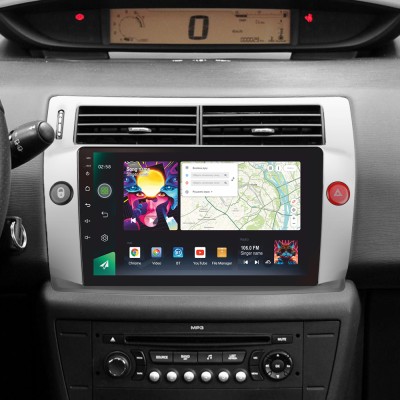 Штатна магнітола SIGMA PRO 9464 ANDROID 10 4+64 Gb 4G DSP Citroen C4 LA LC C-Triomphe C-Quatre 2004-2014 9"