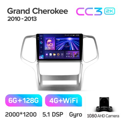 Штатна магнітола Teyes CC3 6+128 Gb Jeep Grand Cherokee WK2 2010-2013 9" 2k (L2)