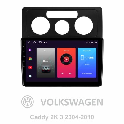 Штатна магнітола SIGMA F10216 ANDROID 10 2+32 Gb Volkswagen Caddy 2K 3 III 2004 - 2010 10"