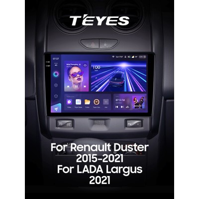 Штатна магнітола Teyes CC3 4+32 Gb Renault Duster (F1) 2015-2021 / LADA Largus I 1 2021 9" 2k (L1)