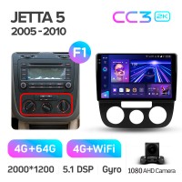 Штатна магнітола Teyes CC3 4+64 Gb Volkswagen Jetta 5 2005-2010 (F1) 10" 2k