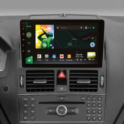 Штатна магнітола SIGMA X9464 ANDROID 10 4+64 Gb 4G DSP Mercedes Benz C Class 3 W204 S204 2006-2011 9"