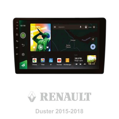Штатна магнітола SIGMA X9464 ANDROID 10 4+64 Gb 4G DSP Renault Duster (F1) 2015-2021 / LADA Largus I 1 2021 9" (L1)