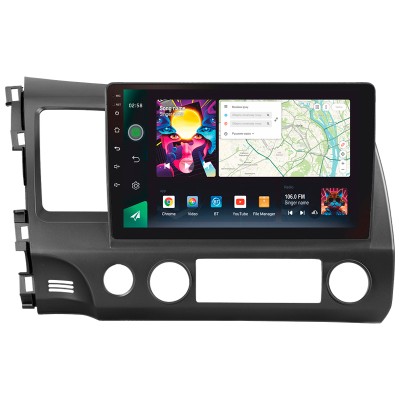 Штатна магнітола SIGMA PRO 108128 ANDROID 12 8+128 Gb 4G DSP Honda Civic 8 FK FN FD 2005-2012 10" 2k