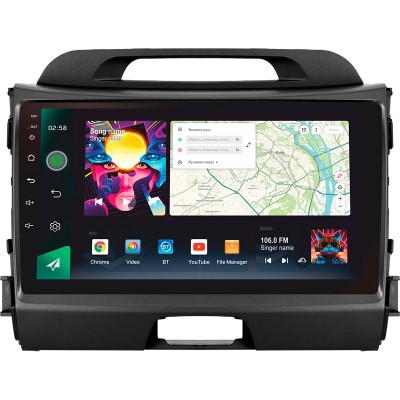 Штатна магнітола SIGMA PRO 9464 ANDROID 10 4+64 Gb 4G DSP Kia Sportage 3 SL 2010-2016 (A) 9"