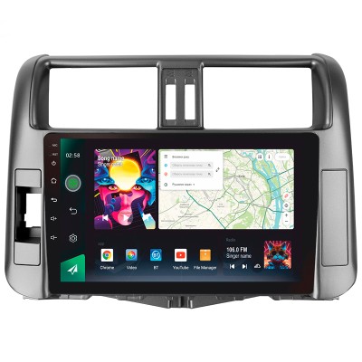 Штатна магнітола SIGMA PRO 9464 ANDROID 10 4+64 Gb 4G DSP Toyota Land Cruiser Prado 150 2009-2013 (B) 9"