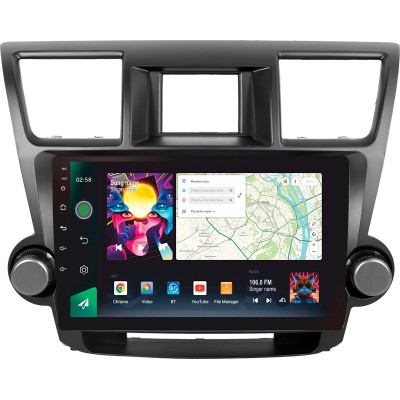 Штатна магнітола SIGMA PRO 10464 ANDROID 10 4+64 Gb 4G DSP Toyota Highlander 2 XU40 2007-2013 (F1) 10"