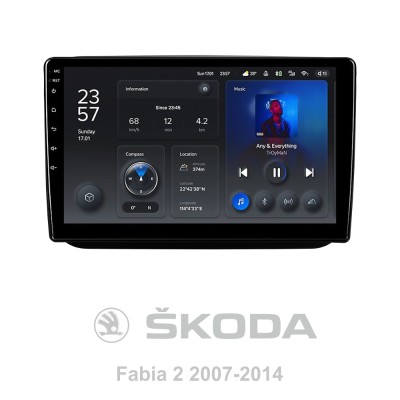 Штатна магнітола Teyes X1 2+32Gb Skoda Fabia 2 2007-2014 10"