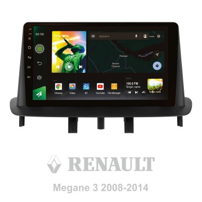 Штатна магнітола SIGMA X9464 ANDROID 10 4+64 Gb 4G DSP Renault Megane 3 2008-2014 9" (L1)