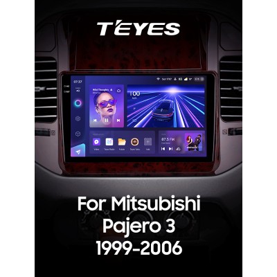 Штатна магнітола Teyes CC3 4+32 Gb Mitsubishi Pajero 3 V70 V60 1999-2006 (brown) 9" 2k