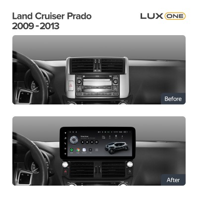 Штатна магнітола Teyes LUX ONE 4+32 Gb Toyota Land Cruiser Prado 150 2009-2013 12.3" (L3)