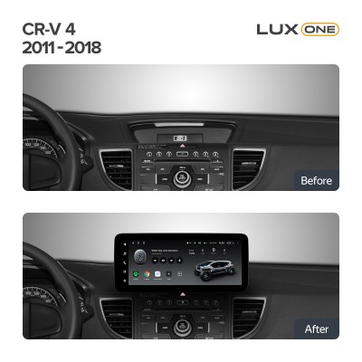 Штатна магнітола Teyes LUX ONE 6+128 Gb Honda CR-V CRV 4 RM RE 2011-2018 (B) 12.3"