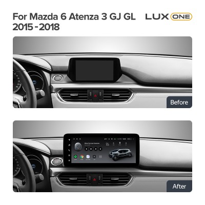 Штатна магнітола Teyes LUX ONE 4+32 Gb Mazda 6 Atenza 3 GJ GL 2015-2018 (A) 12.3" (L1)