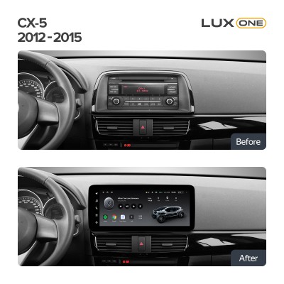 Штатна магнітола Teyes LUX ONE 6+128 Gb з коловим оглядом 360° Mazda CX5 CX-5 CX 5 1 KE 2012-2015 (B) 12.3"