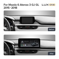 Штатна магнітола Teyes LUX ONE 4+32 Gb Mazda 6 Atenza 3 GJ GL 2015-2018 (B) 12.3" (L1)