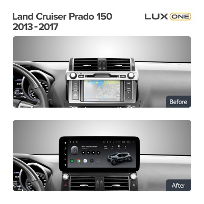 Штатна магнітола Teyes LUX ONE 6+128 Gb з коловим оглядом 360° Toyota Land Cruiser Prado 150 (F1) 2013-2017 12.3" (L3)