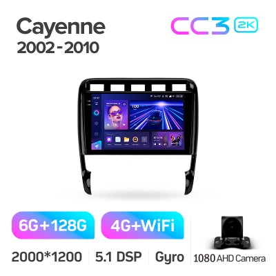 Штатна магнітола Teyes CC3 6+128 Gb Porsche Cayenne I 1 9PA 2002-2010 9" 2k (L1)