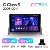 Штатна магнітола Teyes CC3 6+128 Gb Mercedes Benz C Class 3 W204 S204 2006-2011 9" 2k