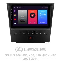 Штатна магнітола SIGMA F9216 ANDROID 10 2+32 Gb Lexus GS300 S190 GS350 GS400 GS430 GS450h GS460 GS 300 III 3 350 400 430 450h 460 2004-2011 9" (L3)