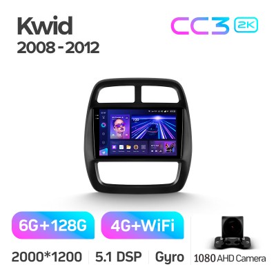 Штатна магнітола Teyes CC3 6+128 Gb Renault KWID 2015-2019 9" 2k (L1)