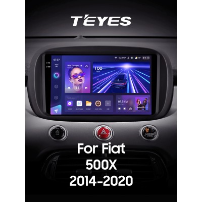 Штатна магнітола Teyes CC3 6+128 Gb з коловим оглядом 360° Fiat 500X 2014-2020 9" 2k (L1)