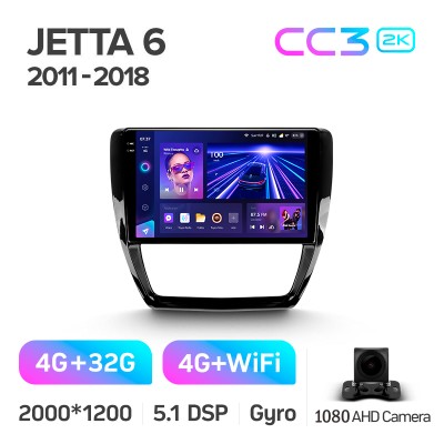 Штатна магнітола Teyes CC3 4+32 Gb Volkswagen Jetta 6 2011-2018 10" 2k