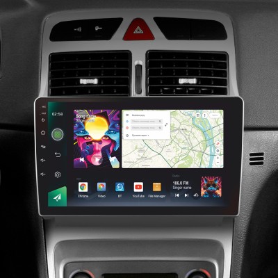 Штатна магнітола SIGMA PRO 9464 ANDROID 10 4+64 Gb 4G DSP Peugeot 307 1 2001-2008 9"