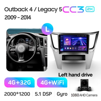 Штатна магнітола Teyes CC3 4+32 Gb Subaru Outback 4 Legacy 5 2009-2014 9" 2k