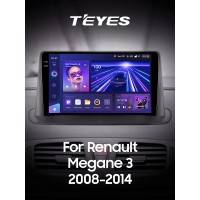 Штатна магнітола Teyes CC3 6+128 Gb з коловим оглядом 360° Renault Megane 3 2008-2014 9" 2k (L1)