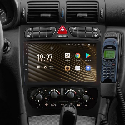 Штатна магнітола SIGMA S9432 ANDROID 10 4+32 Gb 4G DSP Mercedes Benz C Class S203 CL203 W203 (F1) 2000-2004 9" (L1)