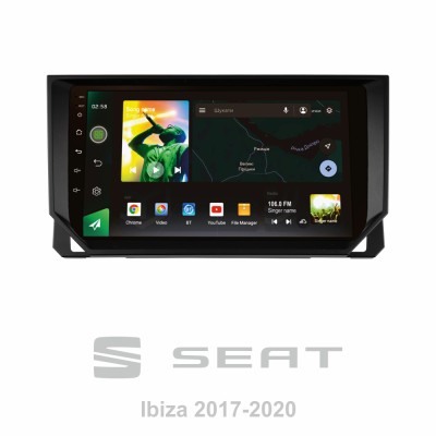 Штатна магнітола SIGMA X9464 ANDROID 10 4+64 Gb 4G DSP Seat Ibiza 2017-2020 9" (L1)