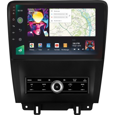 Штатна магнітола SIGMA PRO 10464 ANDROID 10 4+64 Gb 4G DSP Ford Mustang 5 S-197 (F1) 2009-2014 10" (L3)