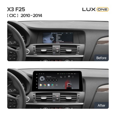 Штатна магнітола Teyes LUX ONE 6+128 Gb BMW X3 F25 CIC 2010-2014 12.3"