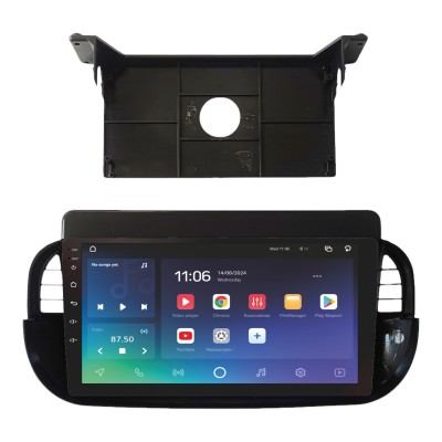 Штатна магнітола SIGMA X9432 ANDROID 10 4+32 Gb 4G DSP Fiat 500 2007-2015 Black 9"