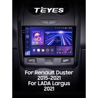 Штатна магнітола Teyes CC3 6+128 Gb з коловим оглядом 360° Renault Duster (F1) 2015-2021 / LADA Largus I 1 2021 9" 2k (L1)