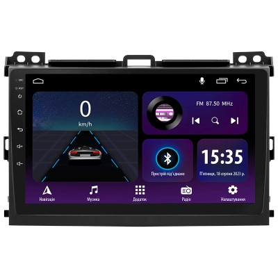 Штатна магнітола SIGMA E9232 ANDROID 10 2+32 Gb Toyota Land Cruiser Prado 120 3 III For Lexus GX470 GX 470 J120 2002-2009 (F1) (B) 9"