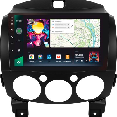 Штатна магнітола SIGMA PRO 9464 ANDROID 10 4+64 Gb 4G DSP Mazda 2 DE 2007-2014 9"