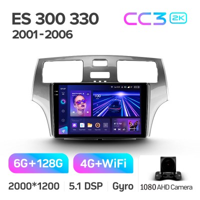 Штатна магнітола Teyes CC3 6+128 Gb Lexus ES300 ES 300 ES330 XV30 ES 330 2001-2006 9" 2k (L2)