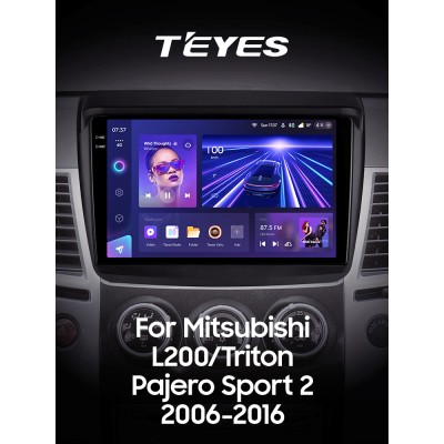 Штатна магнітола Teyes CC3 6+128 Gb Mitsubishi Pajero Sport 2 L200 Triton 2008-2016 9" 2k