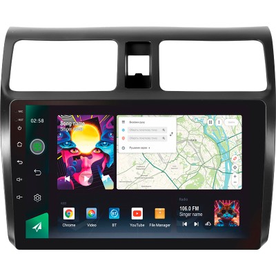 Штатна магнітола SIGMA PRO 10464 ANDROID 10 4+64 Gb 4G DSP Suzuki Swift 3 2003-2010 10"