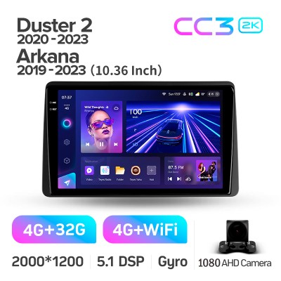 Штатна магнітола Teyes CC3 4+32 Gb Renault Duster HM 2 2020-2023 (F1) 10" 2k
