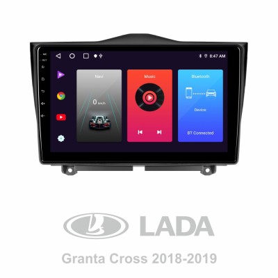 Штатна магнітола SIGMA F9216 ANDROID 10 2+32 Gb LADA Granta Cross 2018-2023 9"