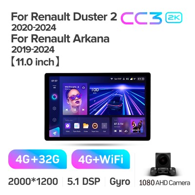 Штатна магнітола Teyes CC3 4+32 Gb Renault Arkana 2019-2023 (F2) 11" 2k