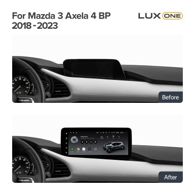 Штатна магнітола Teyes LUX ONE 4+32 Gb Mazda 3 Axela 4 BP 2018-2023 (A) 12.3"