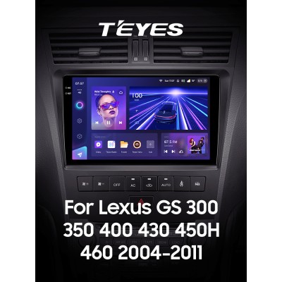 Штатна магнітола Teyes CC3 4+32 Gb Lexus GS300 S190 GS350 GS400 GS430 GS450h GS460 GS 300 III 3 350 400 430 450h 460 2004-2011 9" 2k (L3)