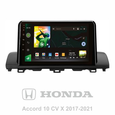 Штатна магнітола SIGMA X9464 ANDROID 10 4+64 Gb 4G DSP Honda Accord 10 CV X 2017 - 2021 (B) 9"