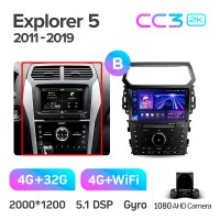 Штатна магнітола Teyes CC3 4+32 Gb Ford Explorer 5 2011 - 2019 (B) 10" 2k (L3)